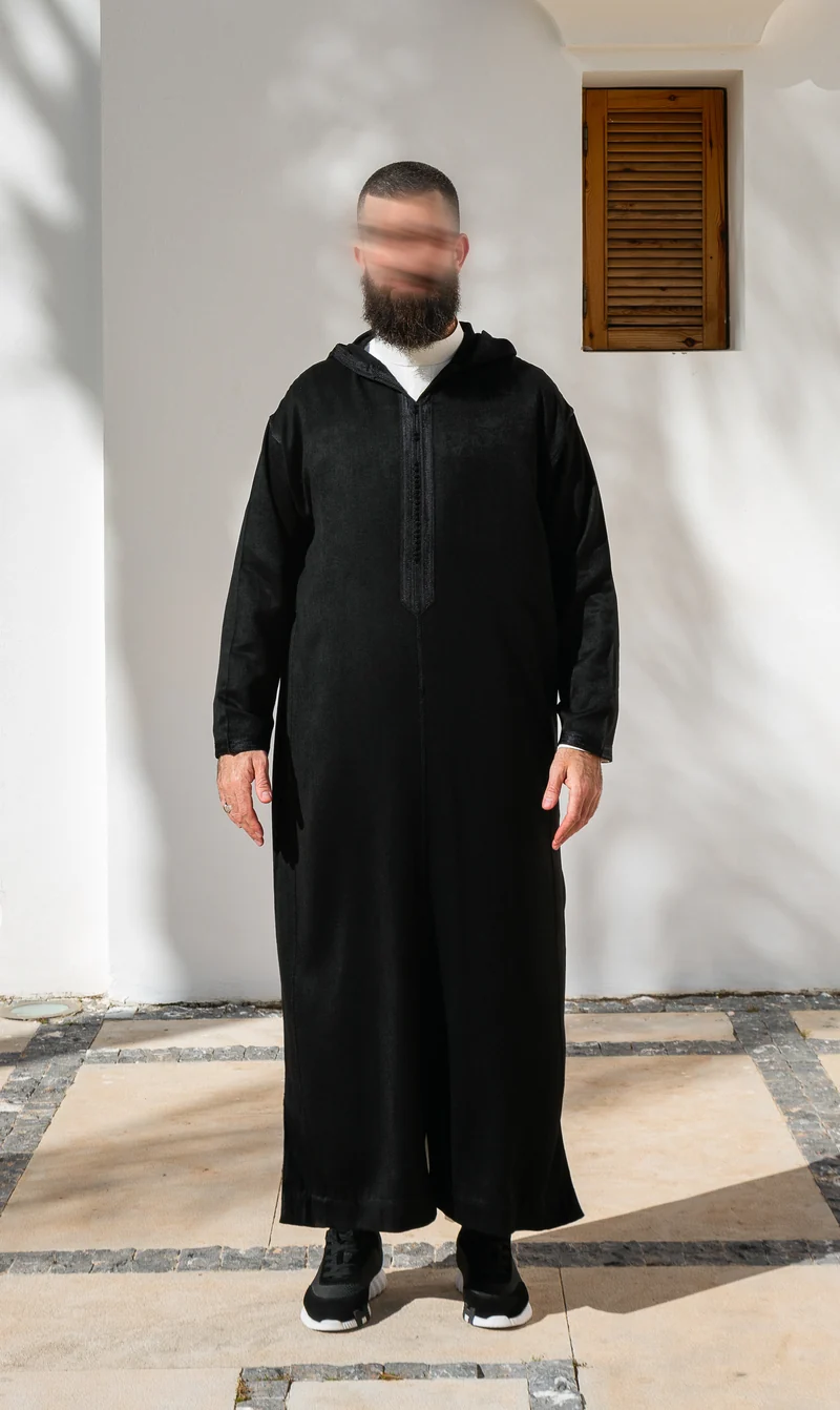 Djellaba Anouar - Schwarz