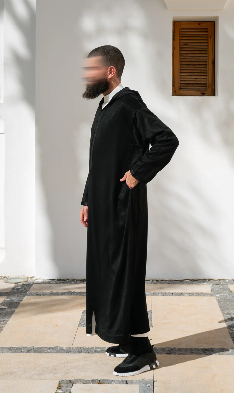 Djellaba Anouar - Schwarz