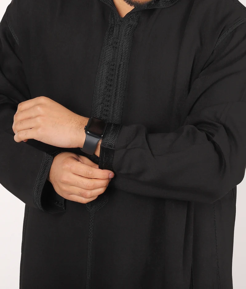 Djellaba Anouar - Schwarz