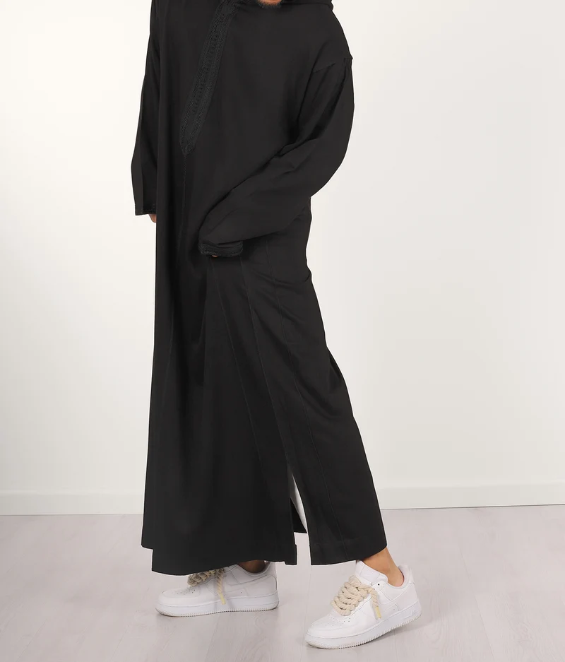 Djellaba Anouar - Schwarz