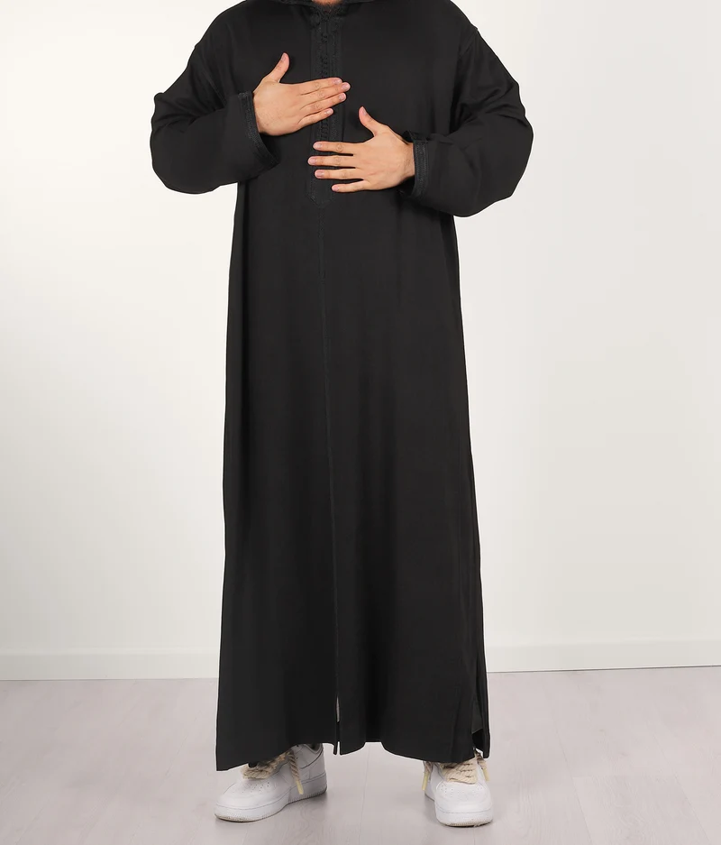 Djellaba Anouar - Schwarz