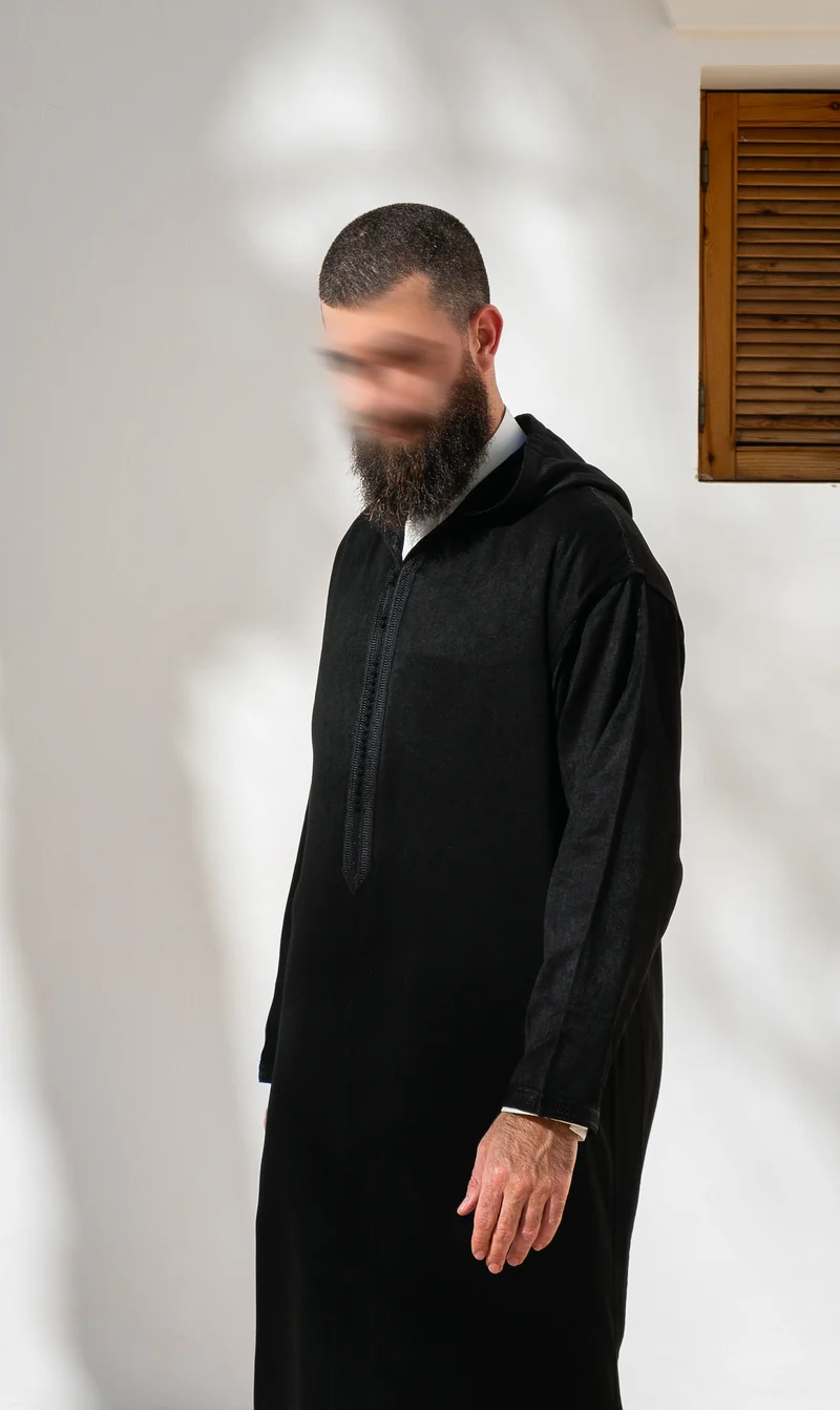 Djellaba Anouar - Schwarz