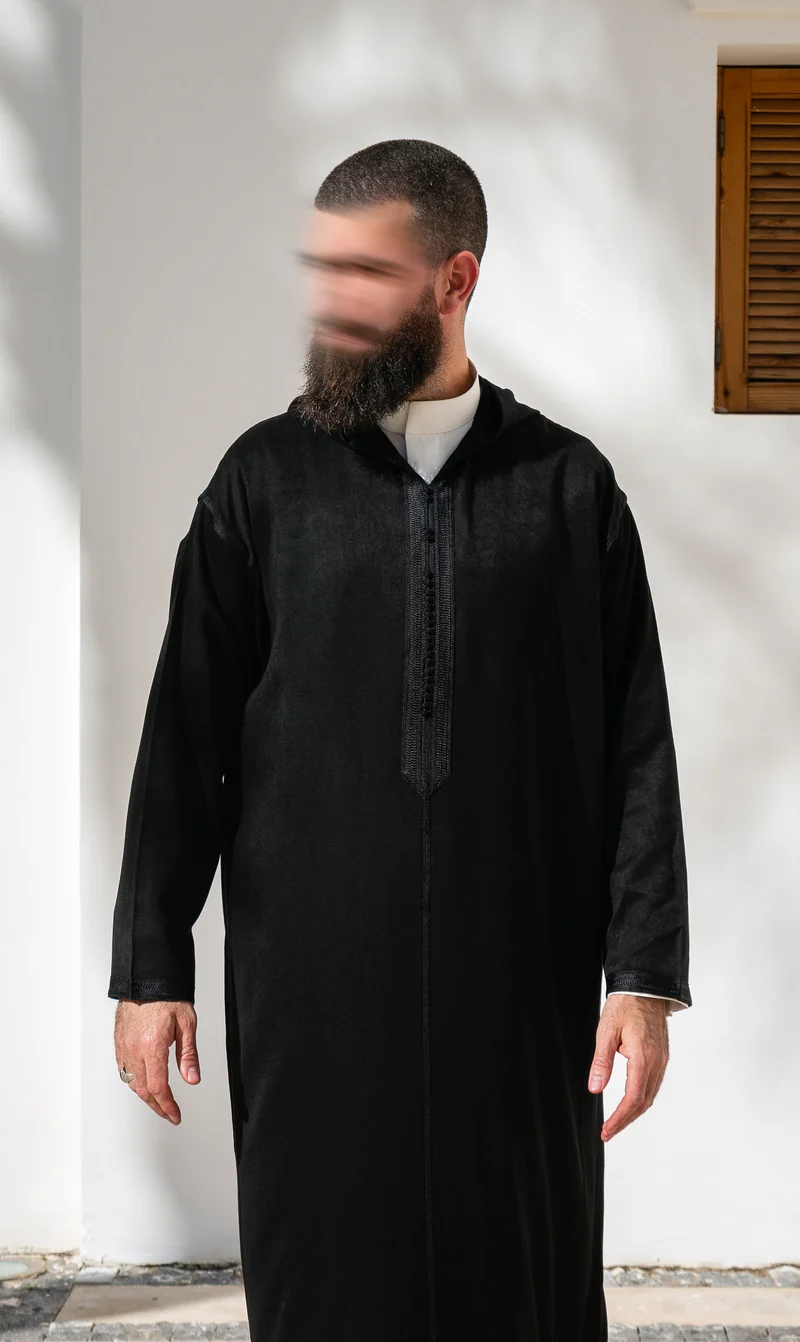 Djellaba Anouar - Schwarz
