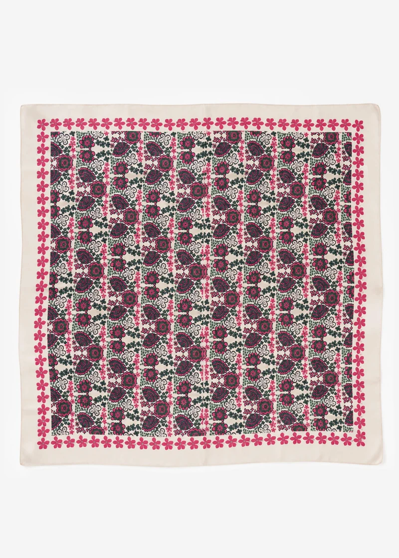 Halstuch mit floraler Musterung - pink