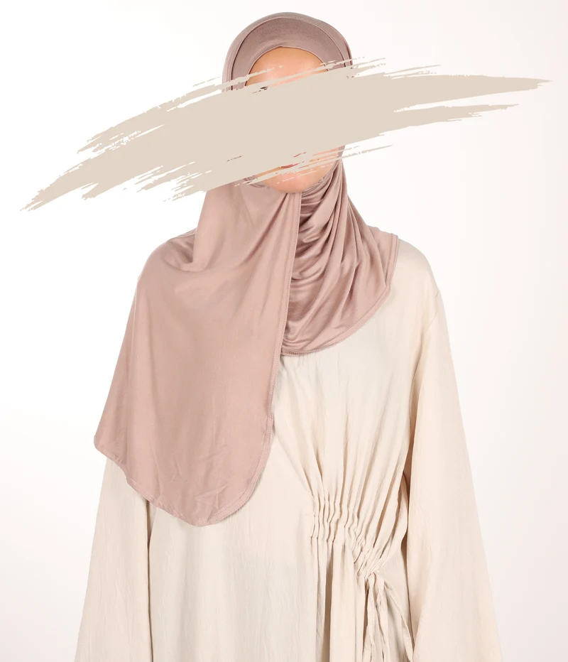 Viskose Instant Hijaab FNR – Wüstentaupe