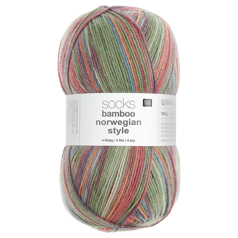 Socks Bamboo Norwegian Style 4-fach Sockenwolle