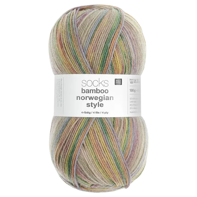 Socks Bamboo Norwegian Style 4-fach Sockenwolle