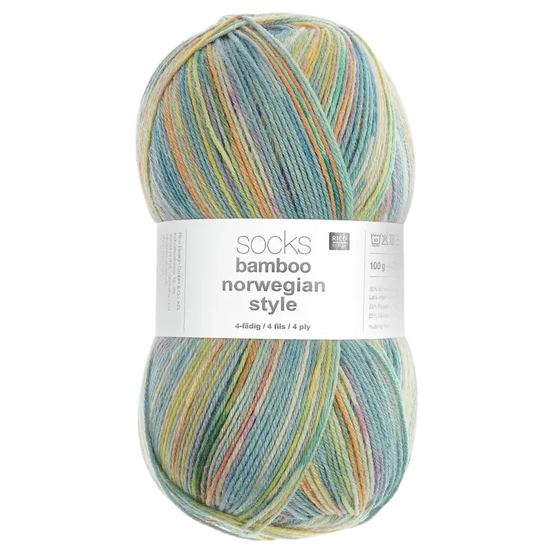 Socks Bamboo Norwegian Style 4-fach Sockenwolle