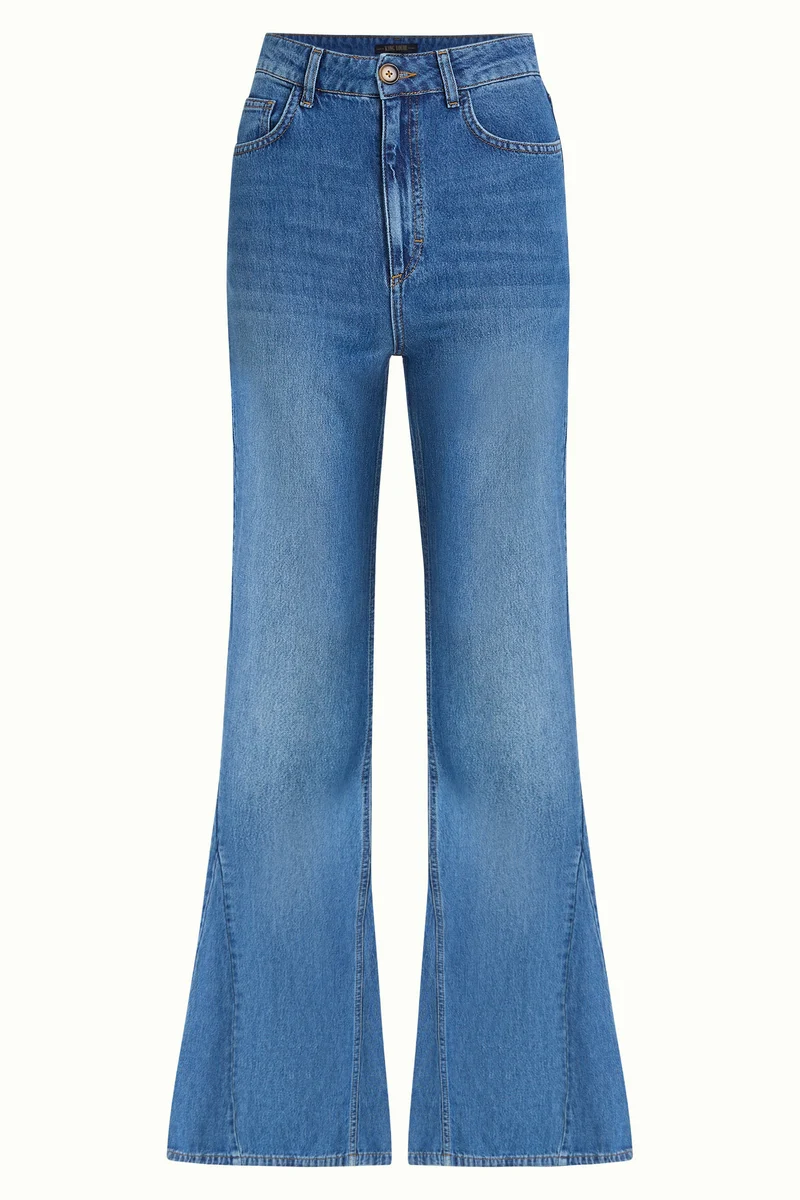 Jimmy Bell Bottom Pants Stone Denim