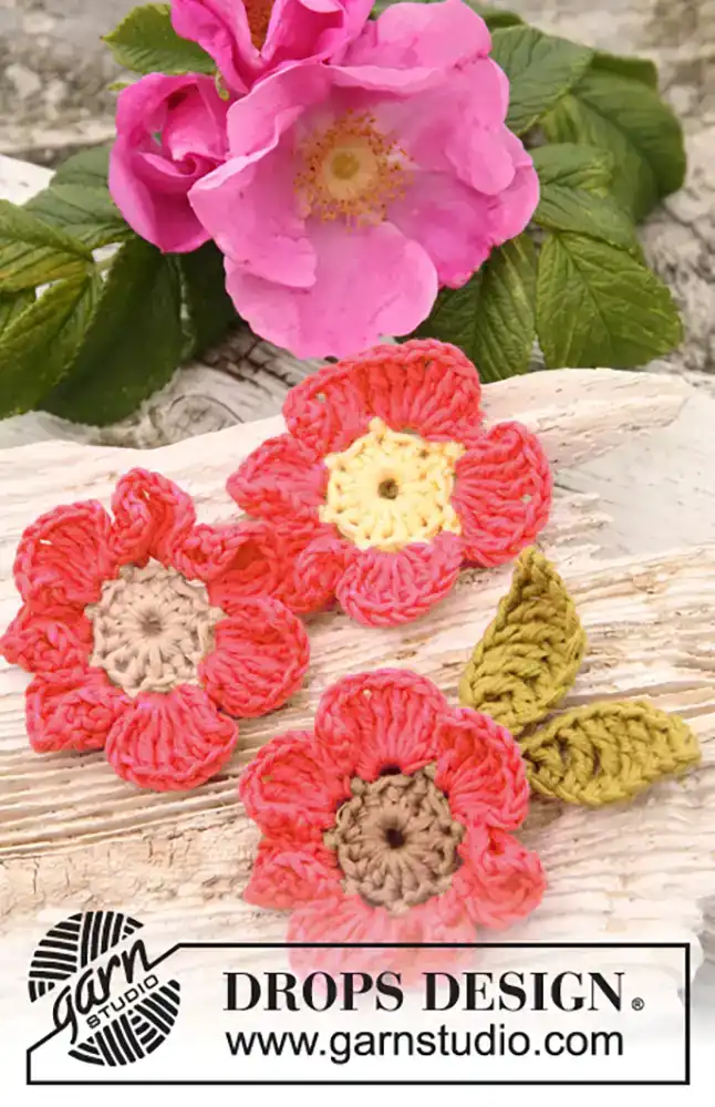Blüte Buschröschen (Häkelset)