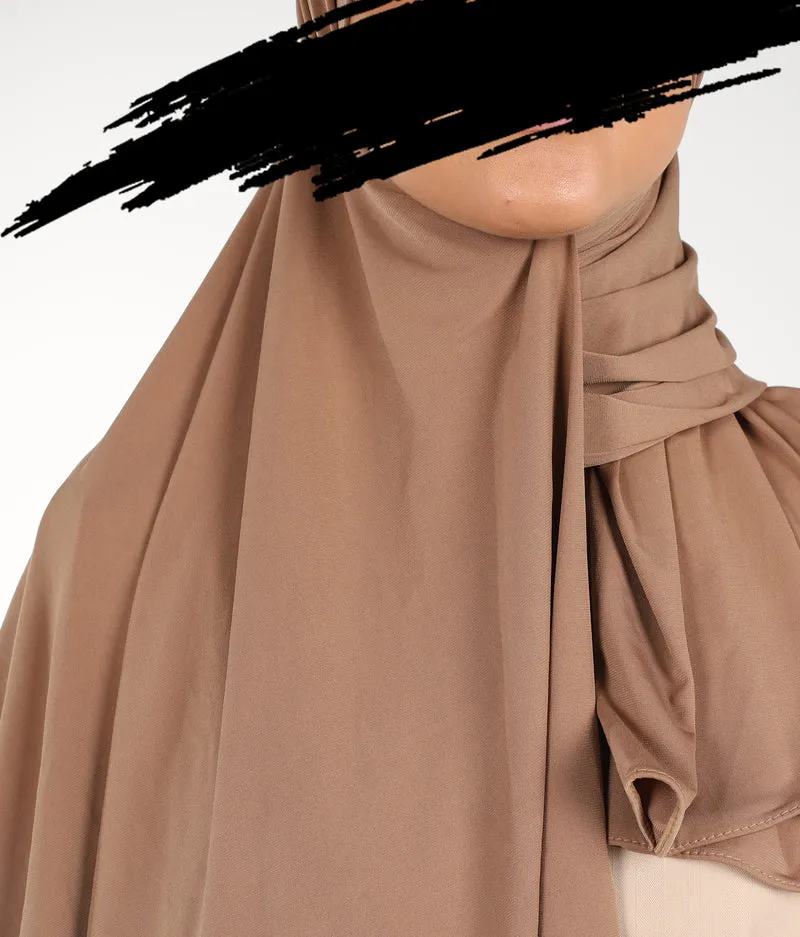Präm. Jersey-Schal UsW 75*200 - Warmes Taupe