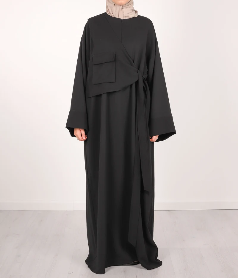 Utility-Kleid Schwarz