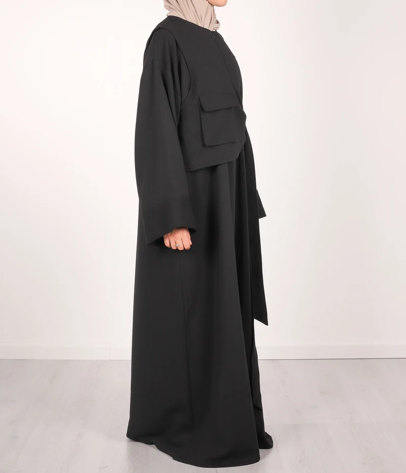 Utility-Kleid Schwarz