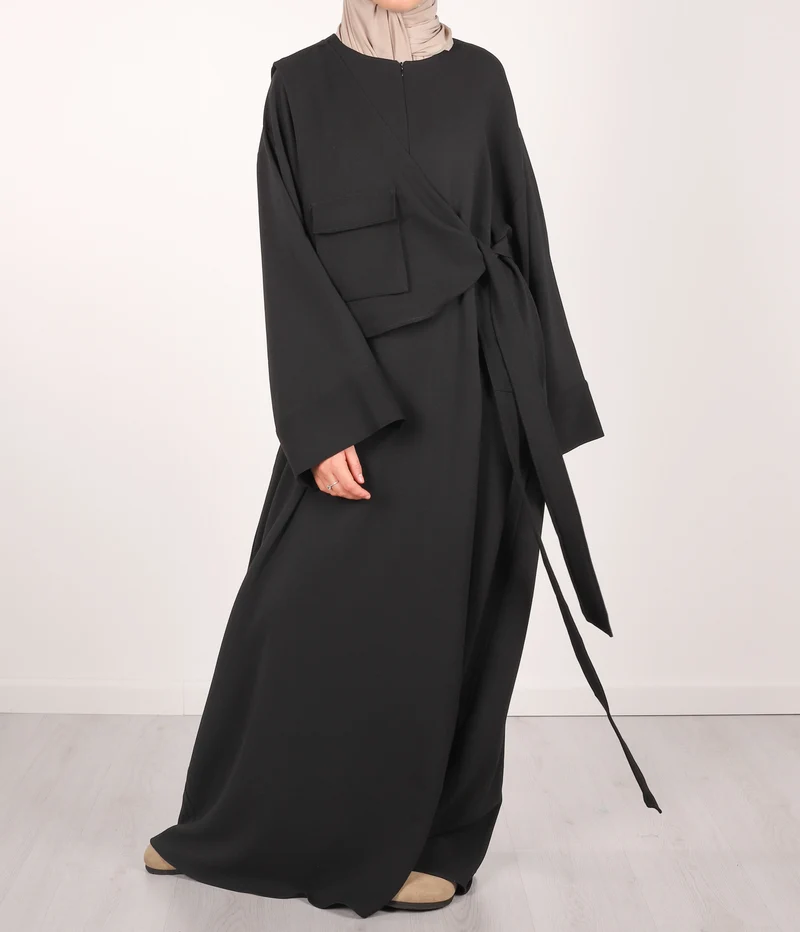 Utility-Kleid Schwarz