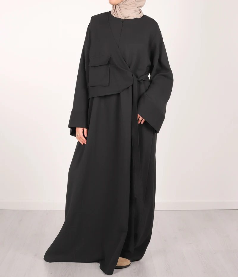 Utility-Kleid Schwarz