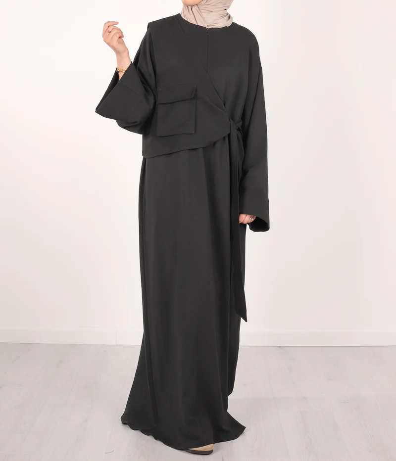 Utility-Kleid Schwarz