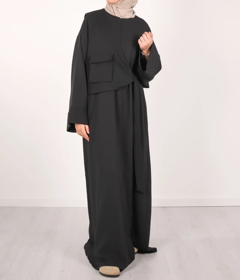 Utility-Kleid Schwarz