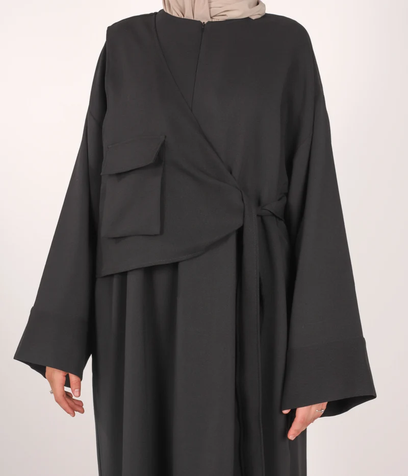 Utility-Kleid Schwarz