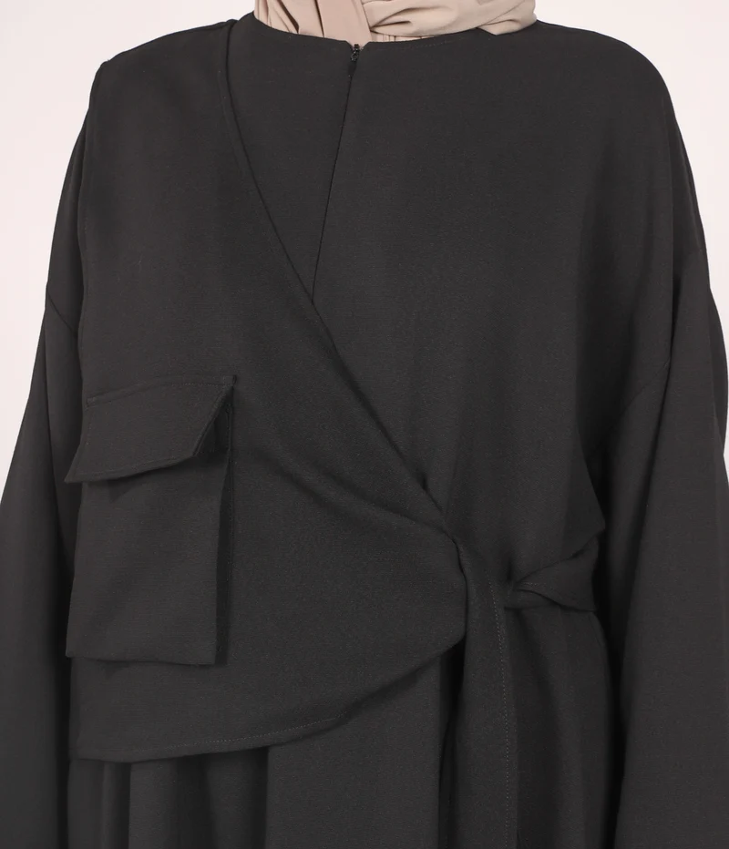 Utility-Kleid Schwarz