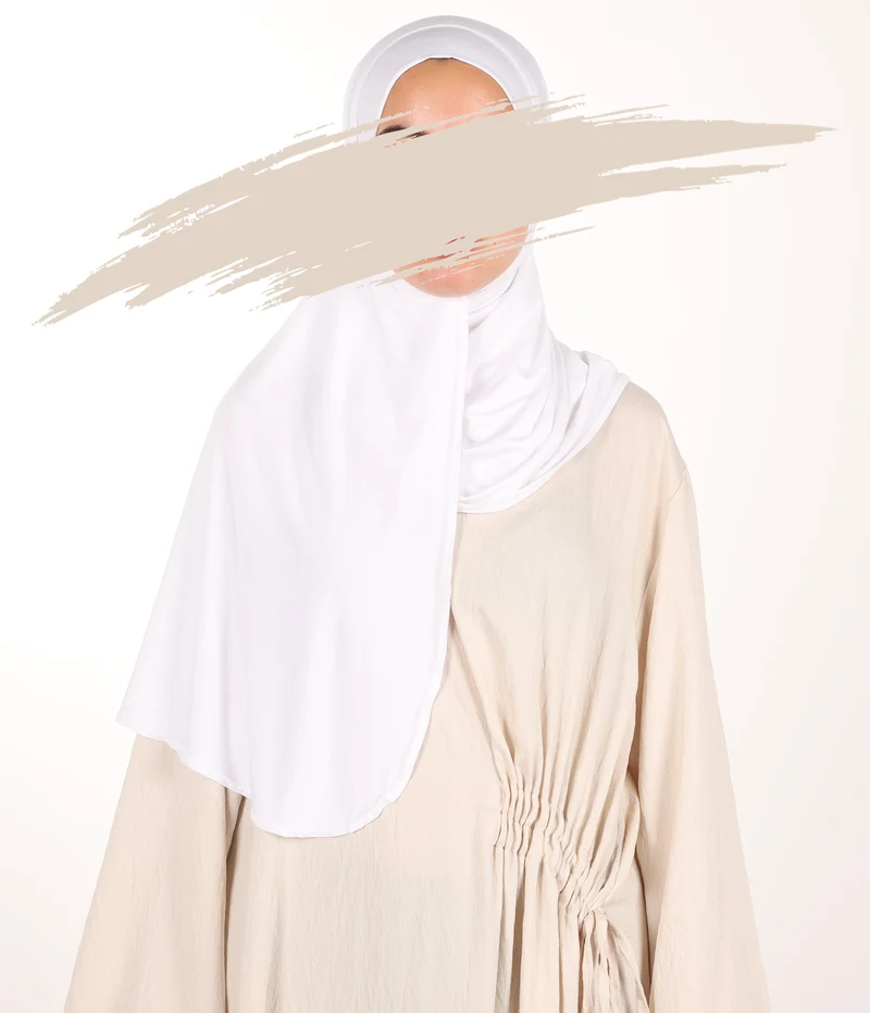 Viskose Instant Hijaab FNR – Weiß