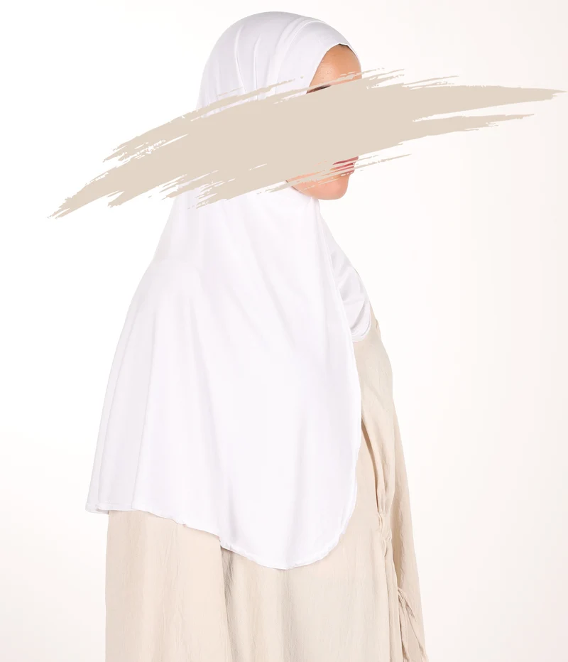 Viskose Instant Hijaab FNR – Weiß