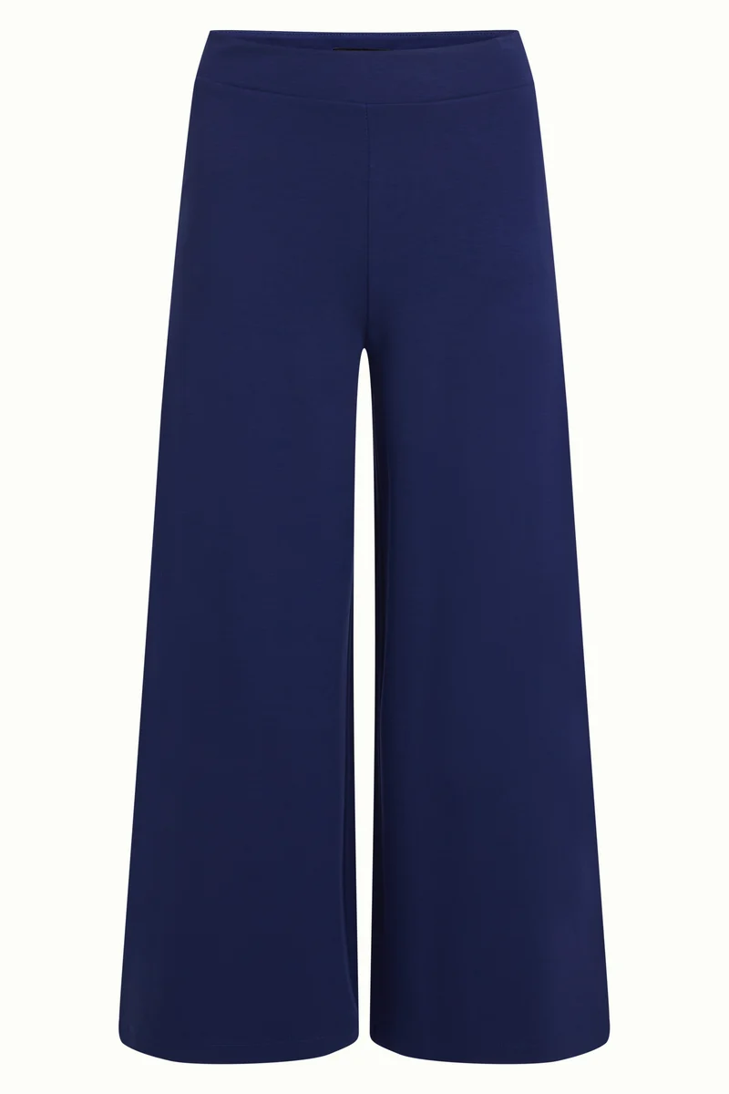 Border Palazzo Cropped Pants Milano Uni