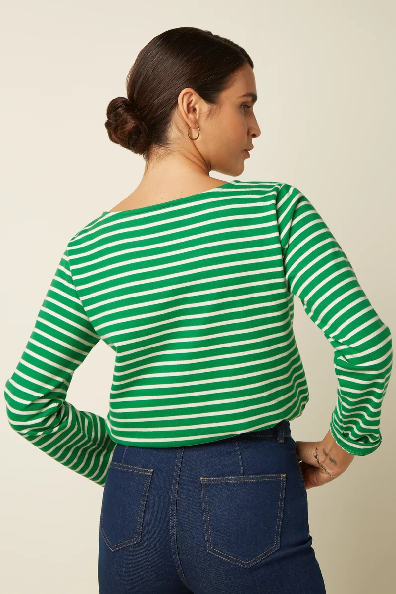 Boatneck Top Britney Stripe