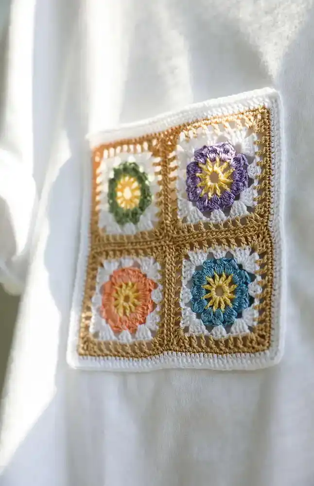 Granny Squares als Dekoelement (Häkelset)