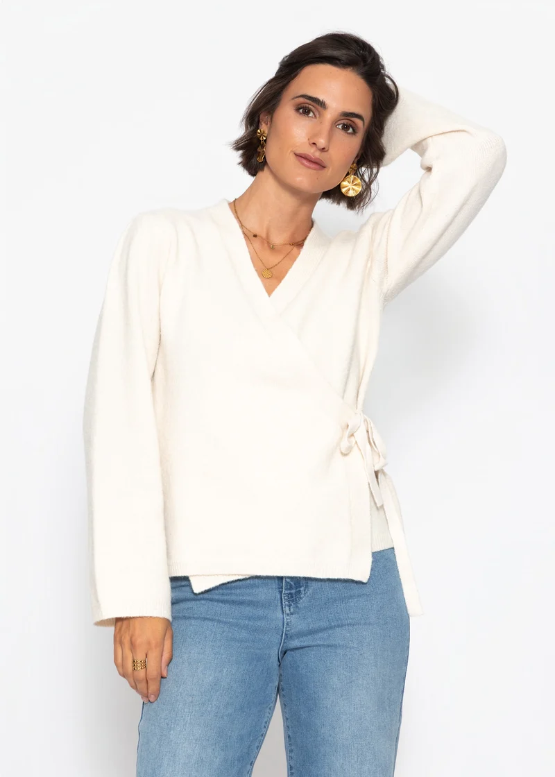 Wickelcardigan - offwhite