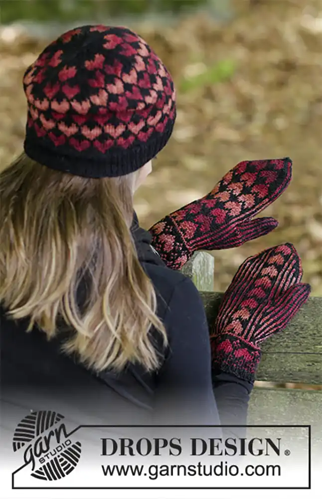 Mütze & Handschuhe Queen of Hearts (Strickset)