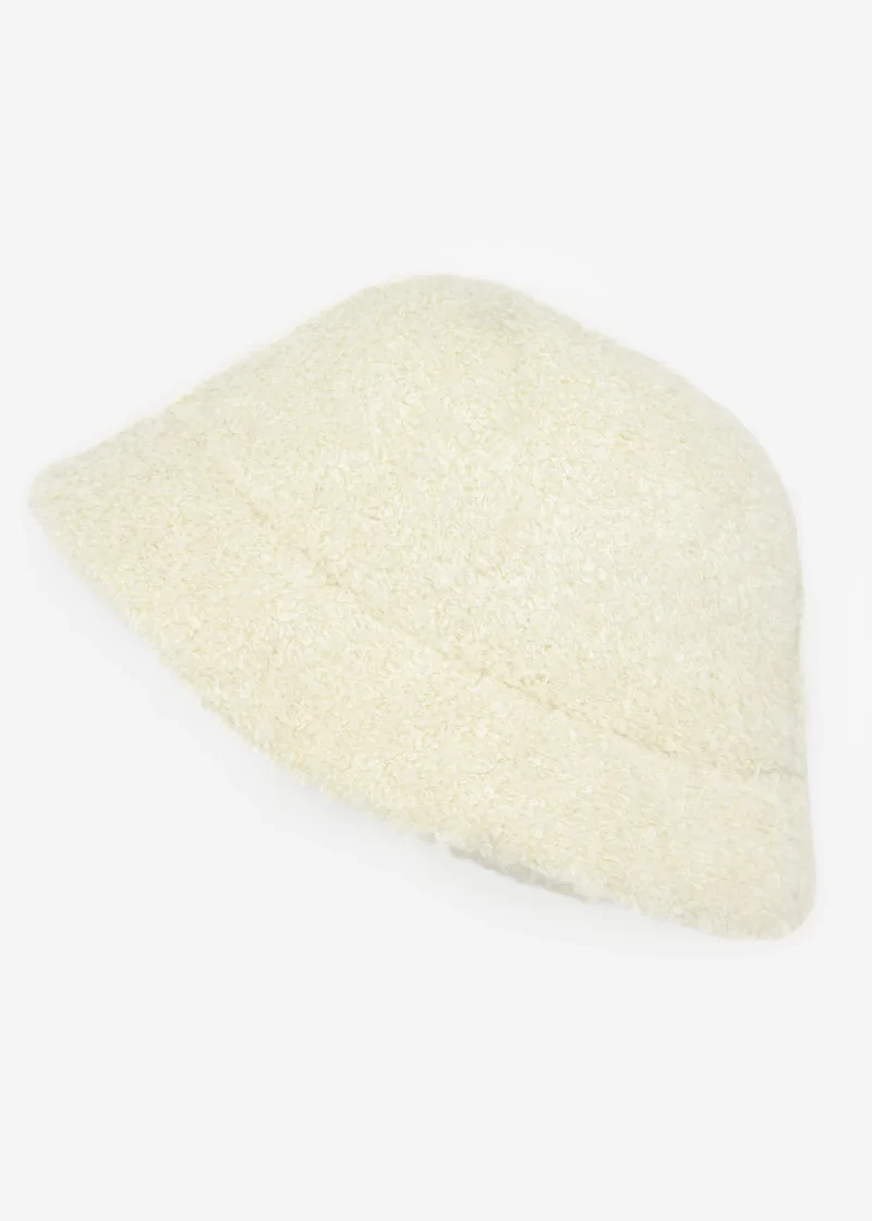 Hut aus Teddyfell - offwhite