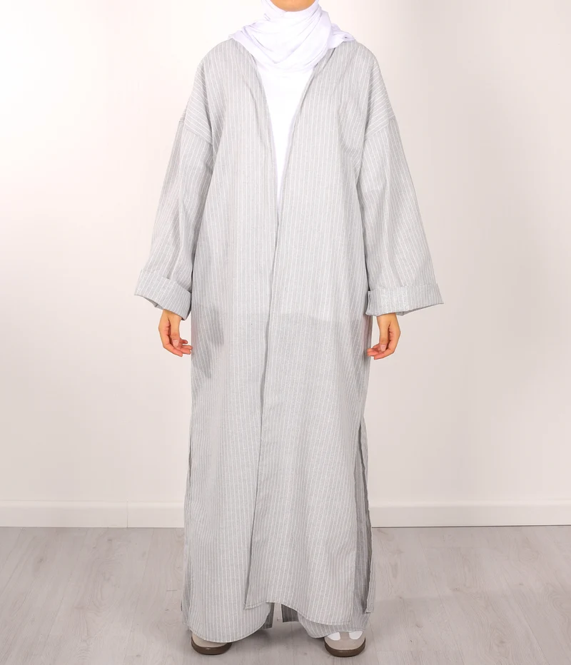 Kimono Twinset Safwa - Hellgrau