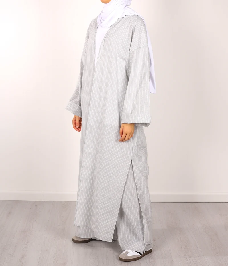 Kimono Twinset Safwa - Hellgrau