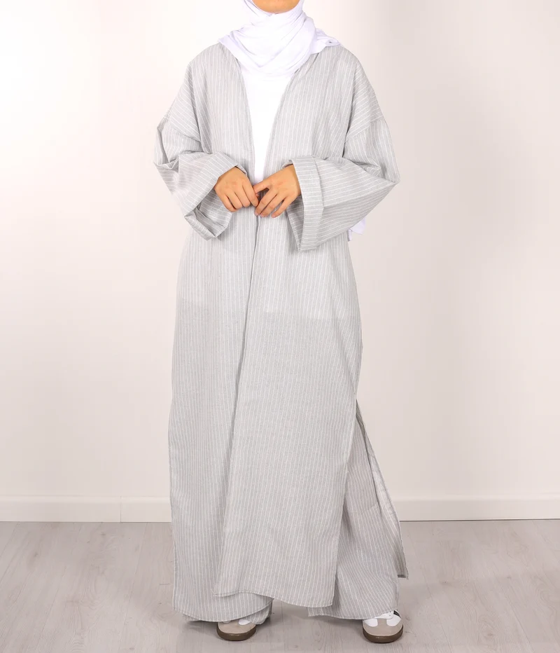 Kimono Twinset Safwa - Hellgrau