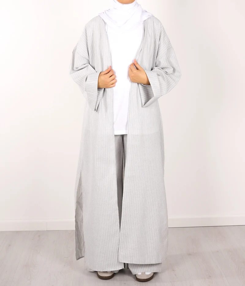 Kimono Twinset Safwa - Hellgrau