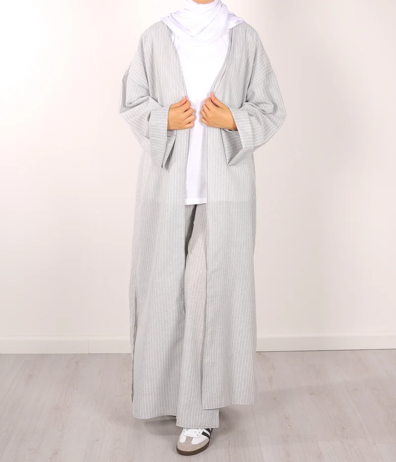 Kimono Twinset Safwa - Hellgrau