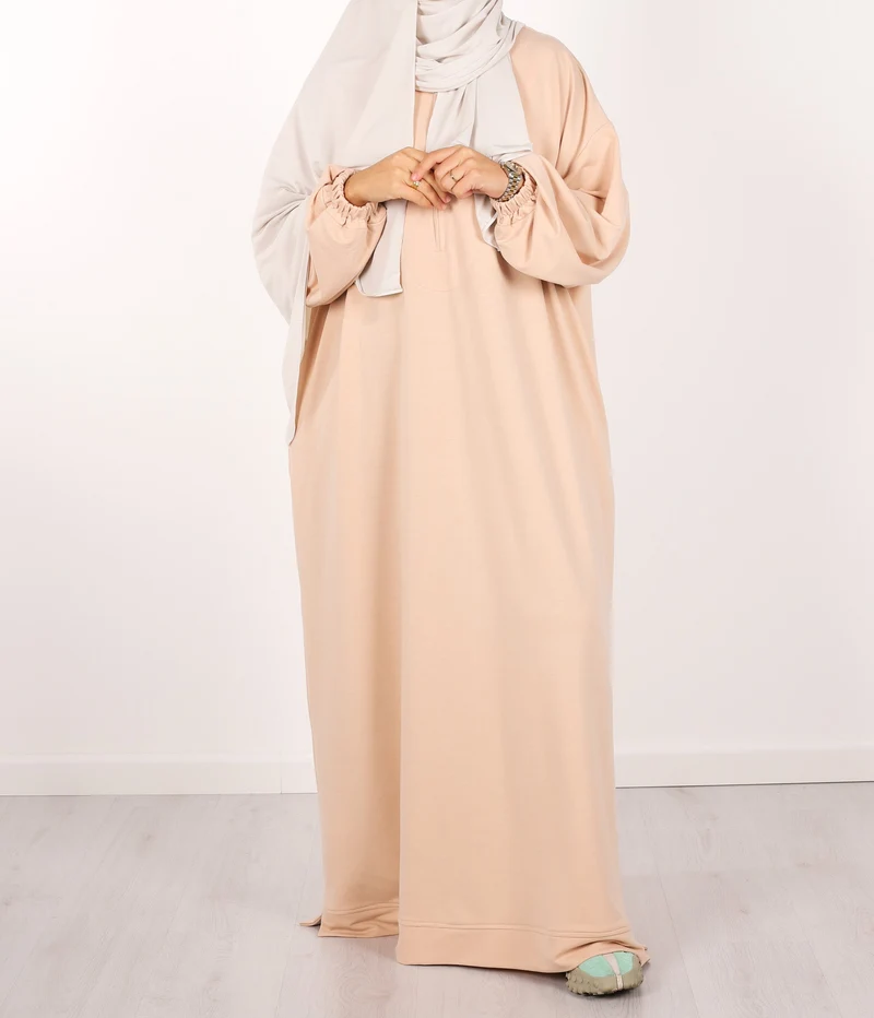Langer Mahi-Pullover - Puder