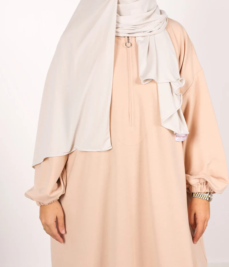 Langer Mahi-Pullover - Puder
