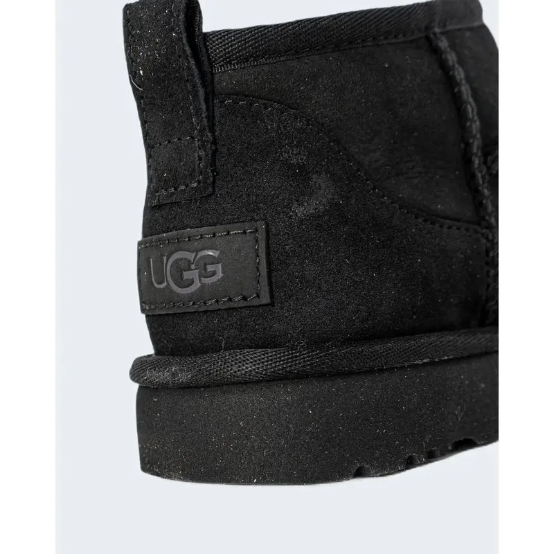 Ugg Damen Leder Boots Black Classic Ultra Mini