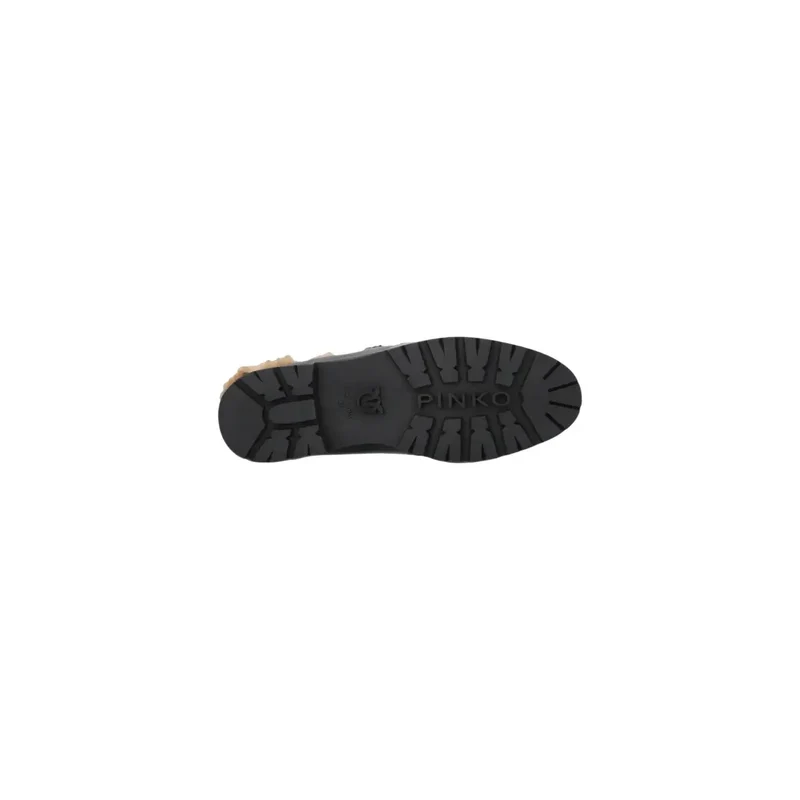 Pinko Schwarze Damen-Lederpantoffeln