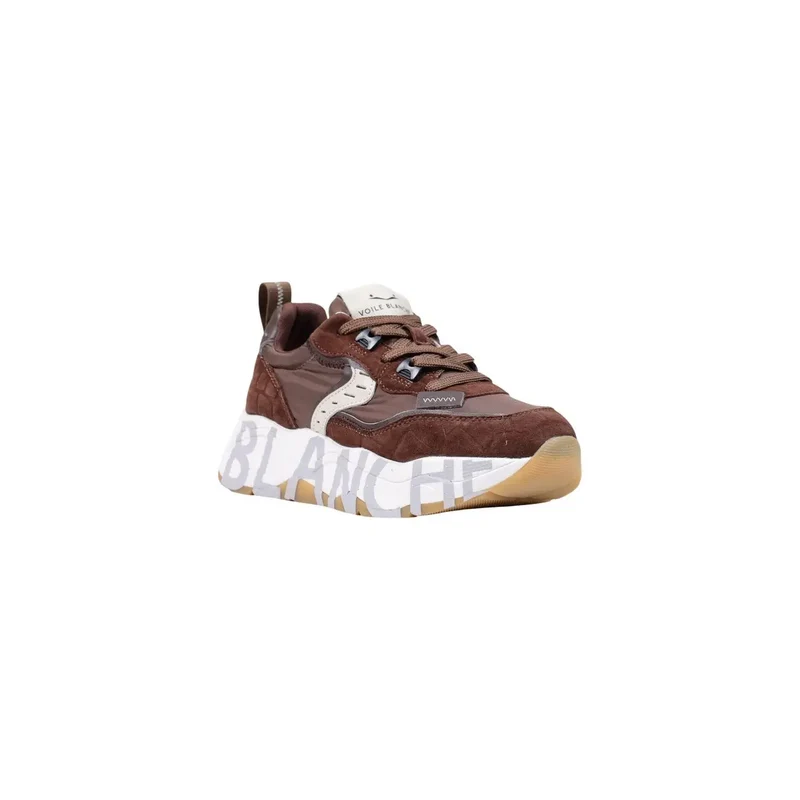 Voile Blanche Damen Braunes Wildleder Sneakers Beleg