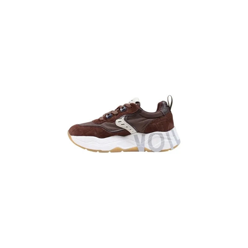 Voile Blanche Damen Braunes Wildleder Sneakers Beleg