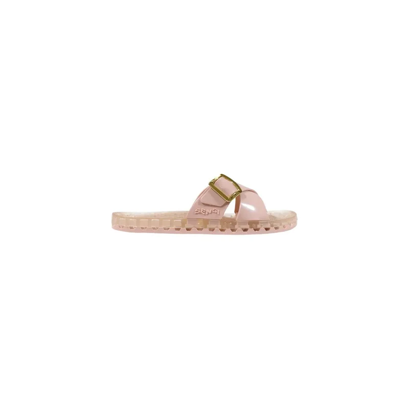 Sensi Damen-Pantoffeln aus rosa PVC, Modell Sorrento Flamingo