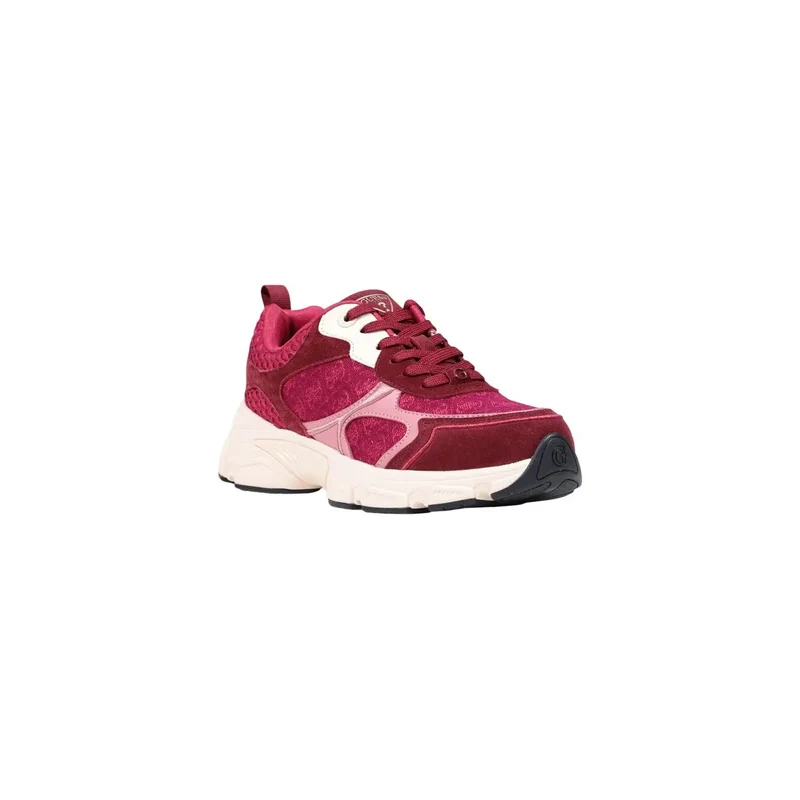 Guess Frauenplattform Sneakers Bordeaux Polyester
