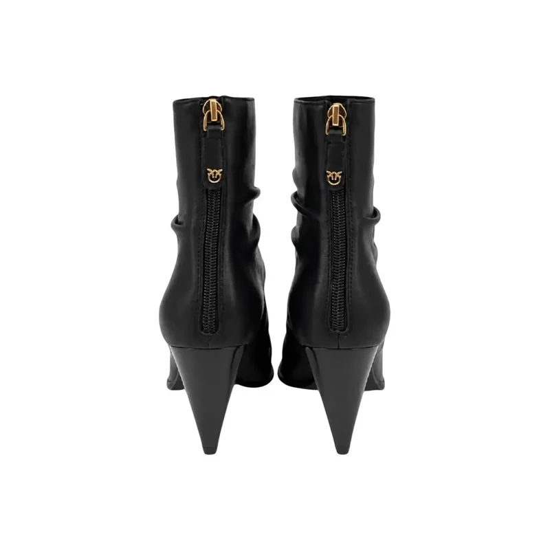 Pinko Damen-Gummi-Knöchel Boots Schwarze Stilettos