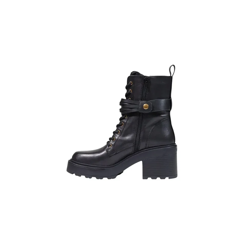 Pinko Damen-Leder-Ankle-Tops Boots Schwarzer Blockabsatz