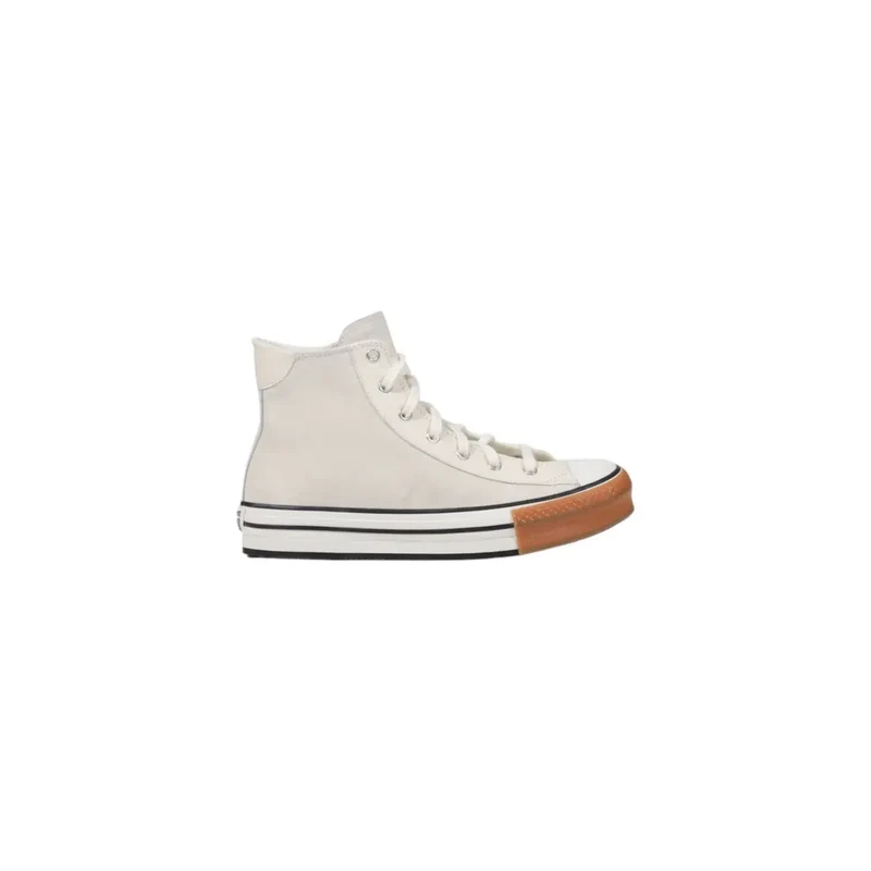 Converse Damen-Plateau aus weißem Leder Sneakers