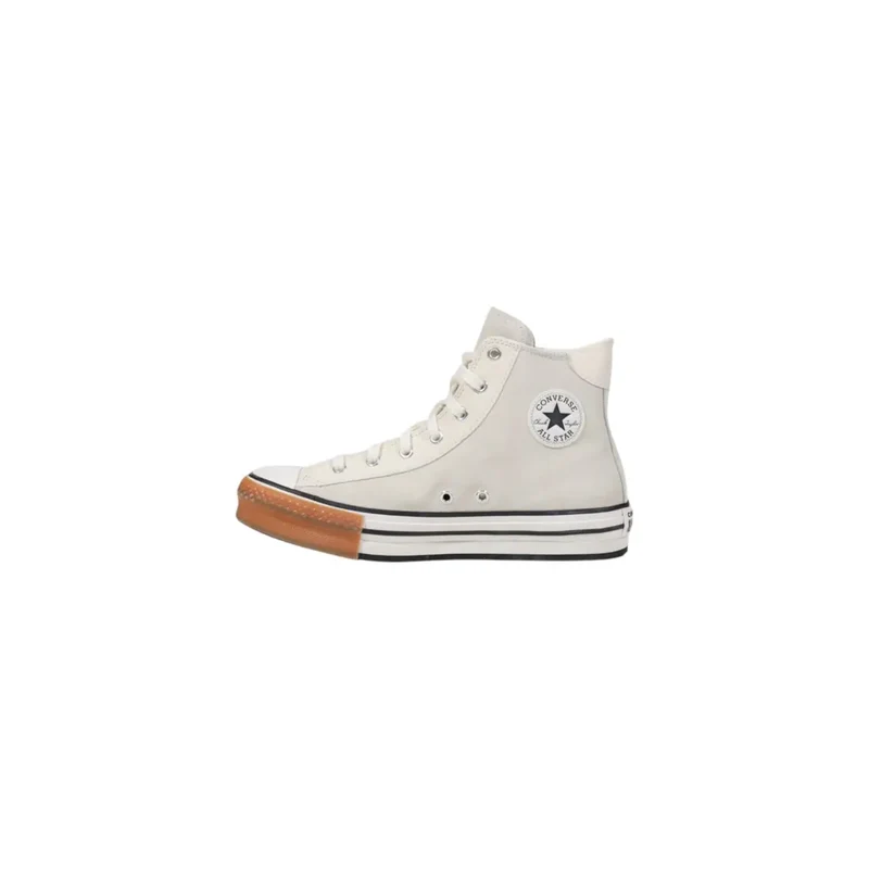 Converse Damen-Plateau aus weißem Leder Sneakers