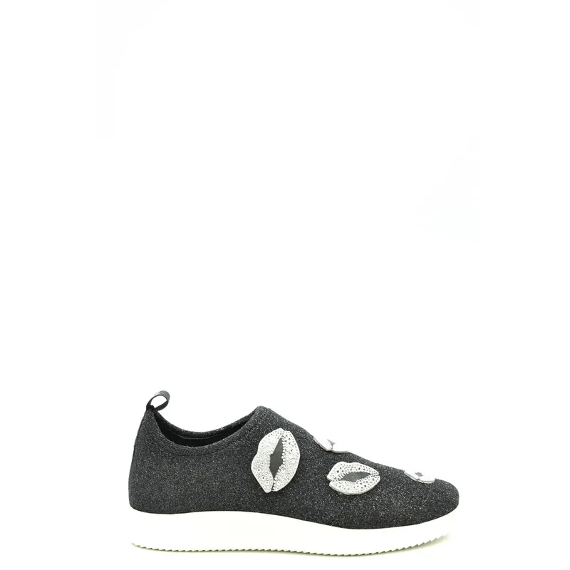 Giuseppe Zanotti Damen-Slipper aus schwarzem Nylon Sneakers