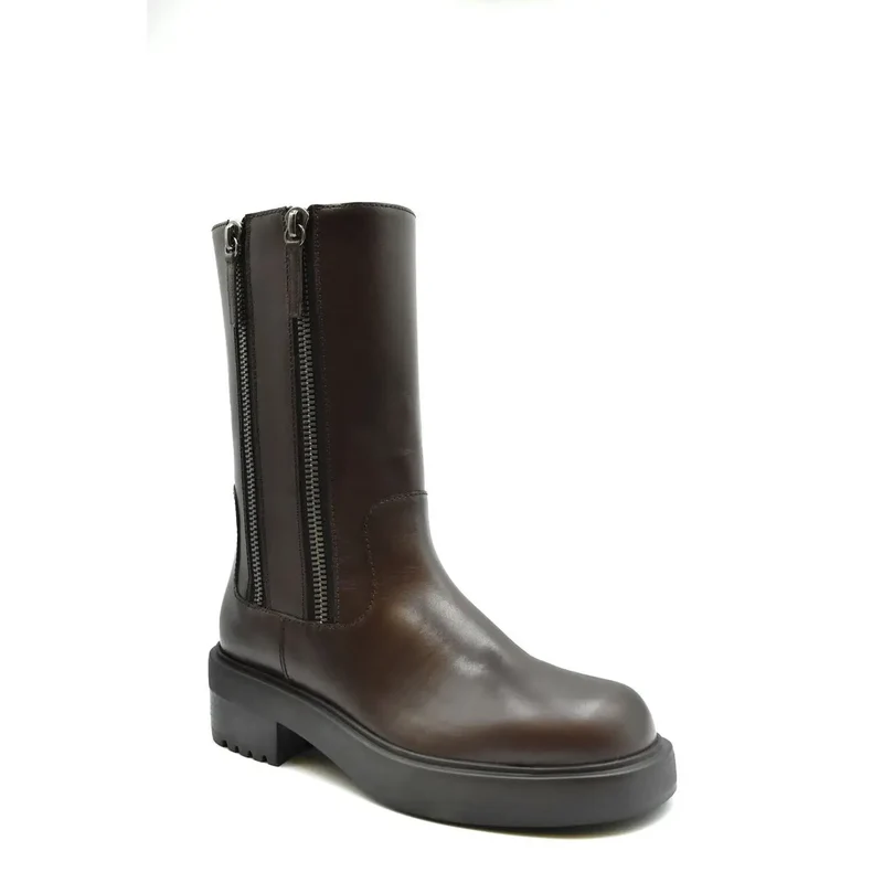 Giuseppe Zanotti Damen-Ankle-Top aus braunem Leder Boots